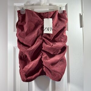 Zara Ruched Mini Skirt NWT Medium